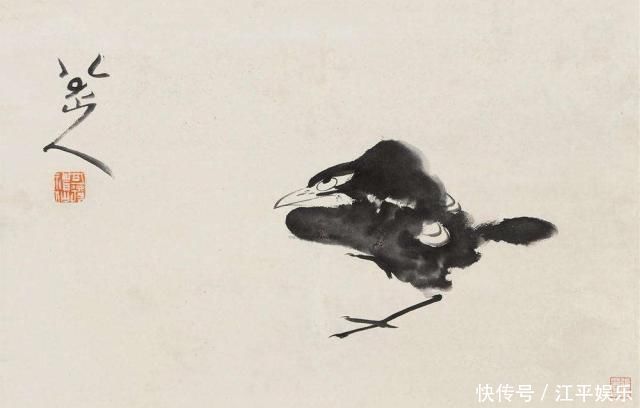 佛家!八大山人画了一只鸟,眼神忧郁,放大10倍,看懂的:都是过来人