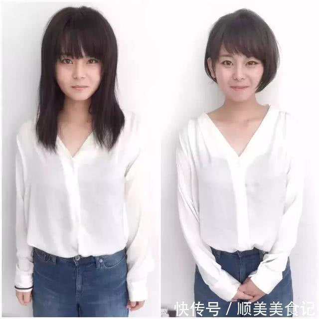 短发|日本妹子剪完短发的前后对比，短发果然有毒！