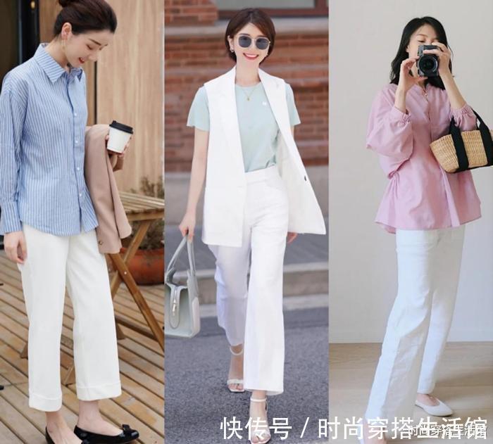 气质|这才是今年流行“白裤子”搭配,遮肉显瘦又百搭,轻松穿出好气质