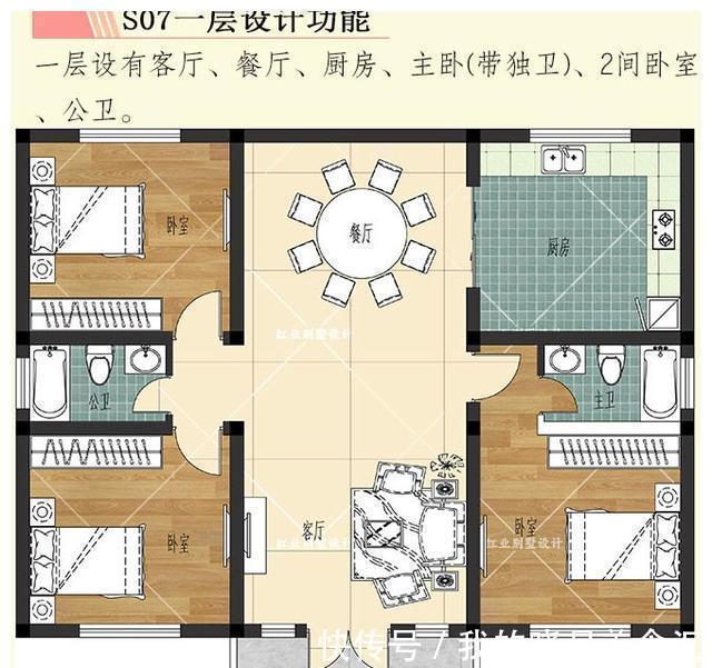 新农村|几十年不过时的农村一层自建房，造价10万左右，请看这3个户型