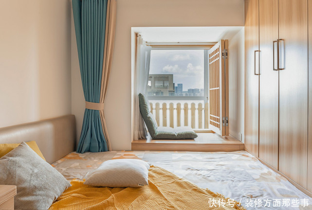 吧台|89平日式风二居室,将吧台柜子变成鞋柜,与开放式的厨房互动