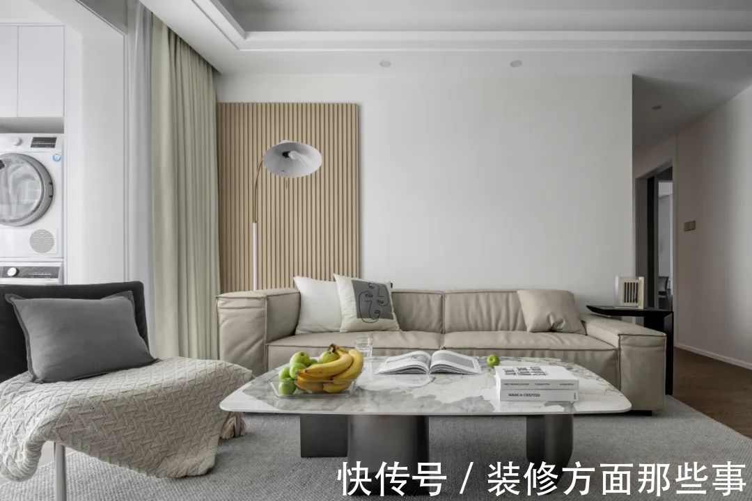 新房|120㎡现代简约风格新房装修,嵌入式电视柜包容性极佳!