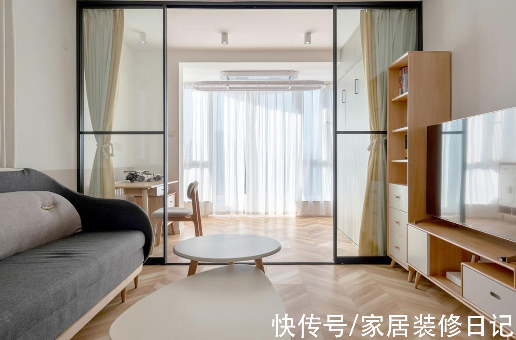 次卧|北京屋主的48㎡小家，全屋刷白真通透，次卧不装墨菲床有点可惜？