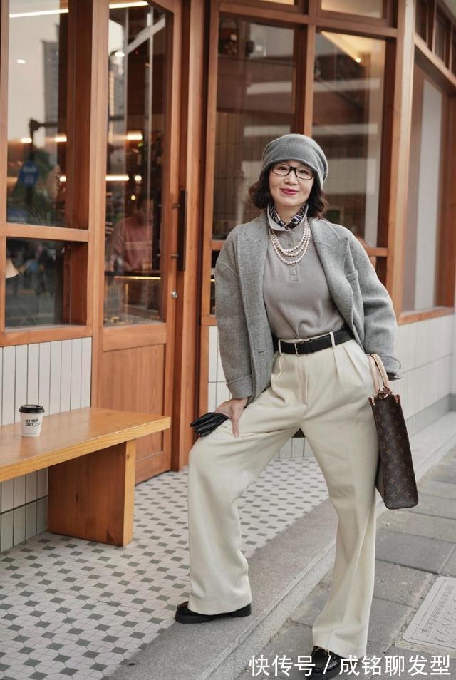 针织衫|会穿的女人不显老,看看三木妈妈的精致穿搭,优雅大气又有高级范