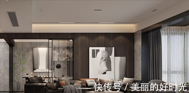 悬浮吊顶|130m极简风+无主灯,悬浮吊顶设计!
