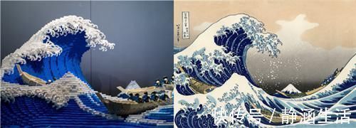 三井&日本乐高大神用5万零件还原名画,打造浮世绘3D立体版