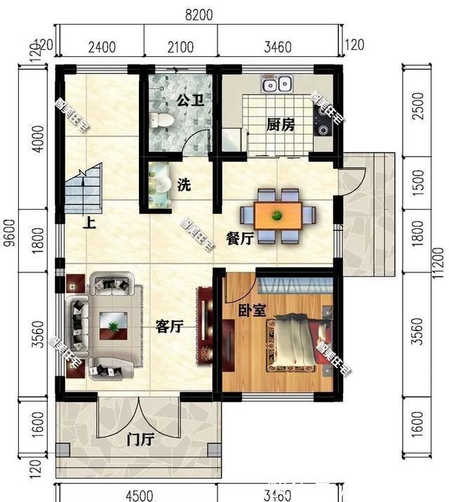 两厅|占地面积不到90平米的小别墅，款款颜值高，造价18万赚大发了