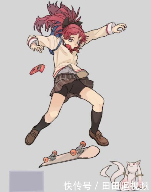 动漫中的元气少女在画师的笔下栩栩如生,风格是古怪机灵的,喜欢的来收藏?