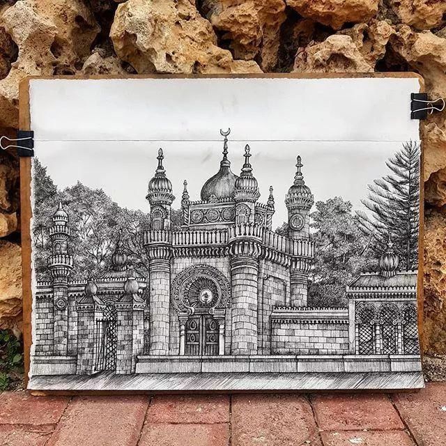 艺术学院|一幅画用掉上百支笔,看到最后成果这么震撼,也就不觉得心疼了