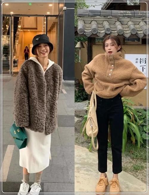 羊羔毛＋高领衫＋衬衣＝2021秋冬高阶穿搭