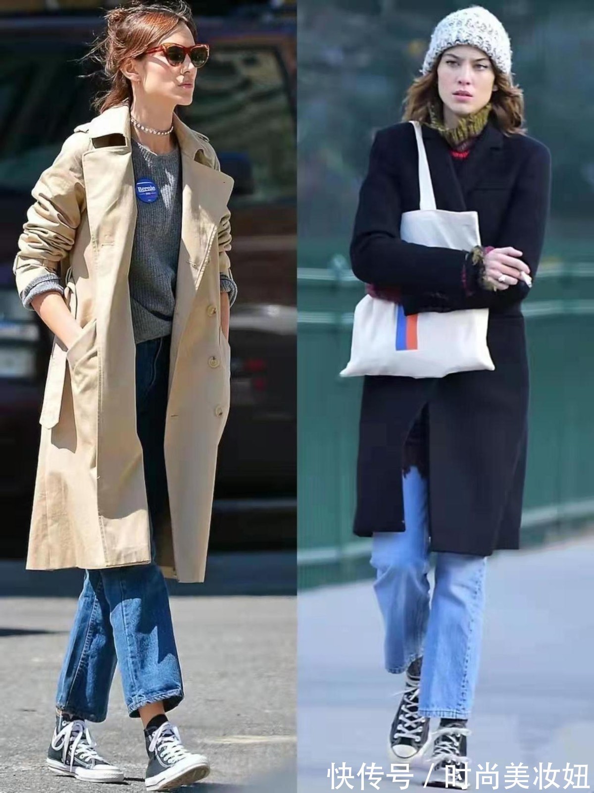 小白鞋|上了40岁的女人,尽量少穿高跟鞋,一双帆布鞋搭遍所有又减龄