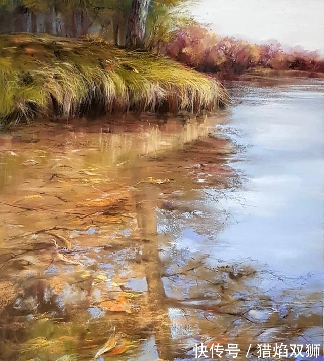 粉画#他可以赋予花卉作品不同的质感,那种柔和自美,赏心悦目!