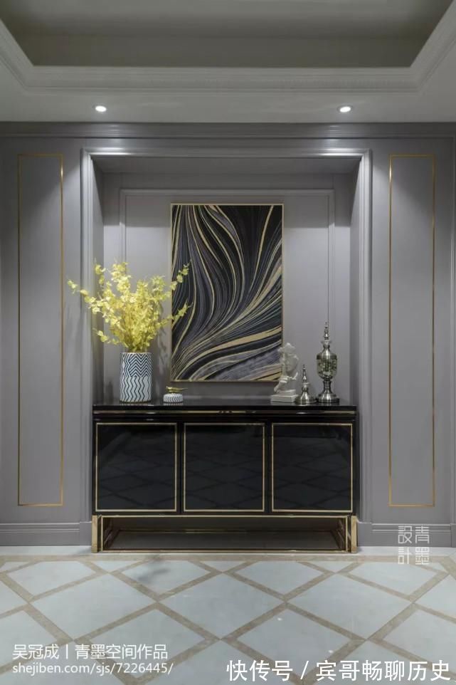 拼花|玄关是家的门面，原来地砖也可以铺得这么美~