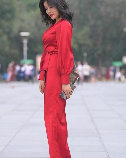 裙子 红色阔腿裤套装，气场强大，霸气十足，营造华丽的御姐风