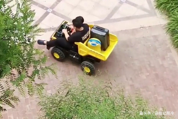 行李箱|奶爸载着行李箱带娃“离家出走”火了,网友车已买好,娃哪里领