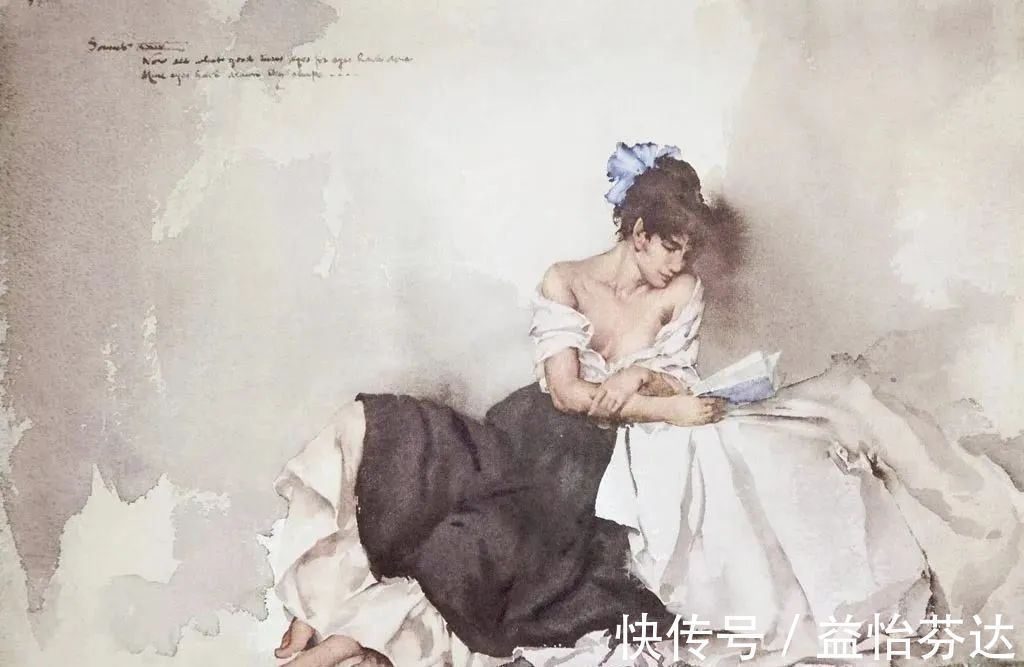 水彩!他是最会画人体画作的 世界顶尖级水彩大师