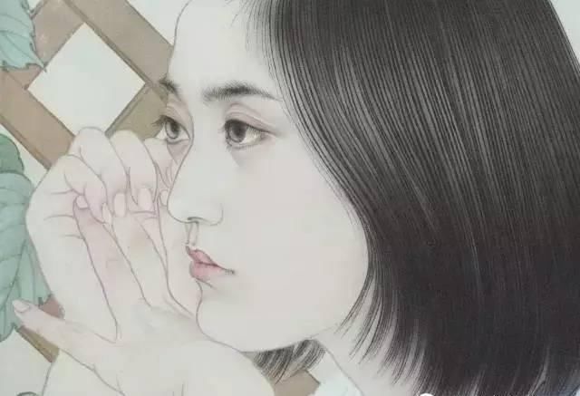 绢本!国画:何家英画笔下的怜怜女儿态,不同寻常的美感!