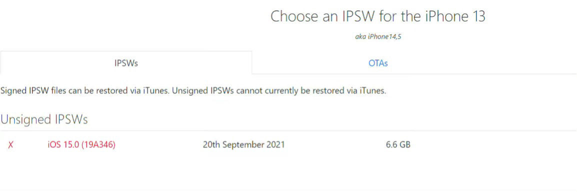 iphone|苹果关闭 iPhone 13 系列的 iOS 15 正式版（19A346）固件验证