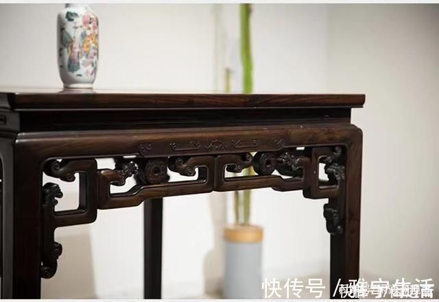 方桌|古朴端庄，清红木束腰马蹄腿拐子龙纹，方桌