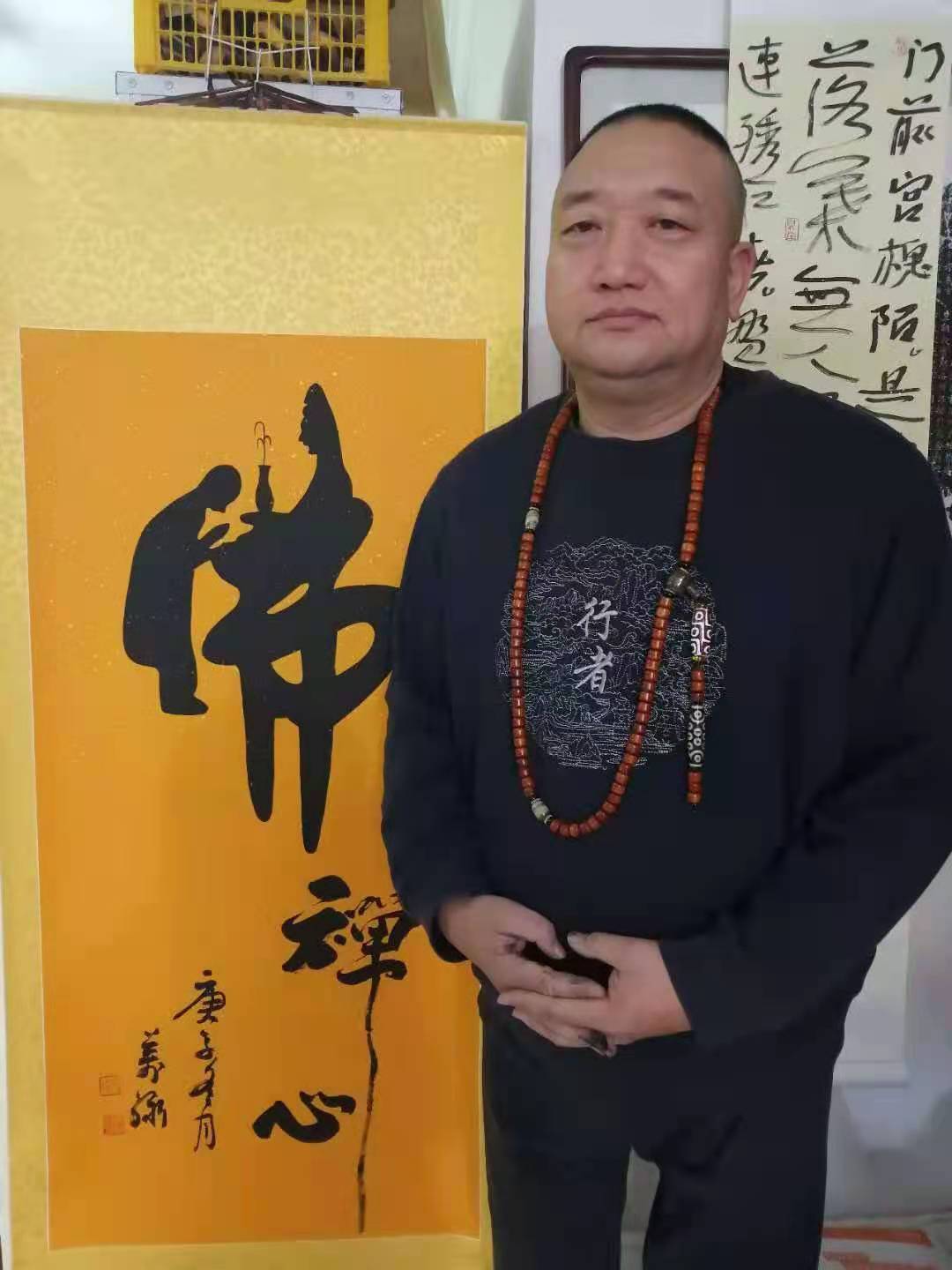  郭万禄先生|童子佛（童子拜佛）系列中华第一人国礼书法家郭万禄