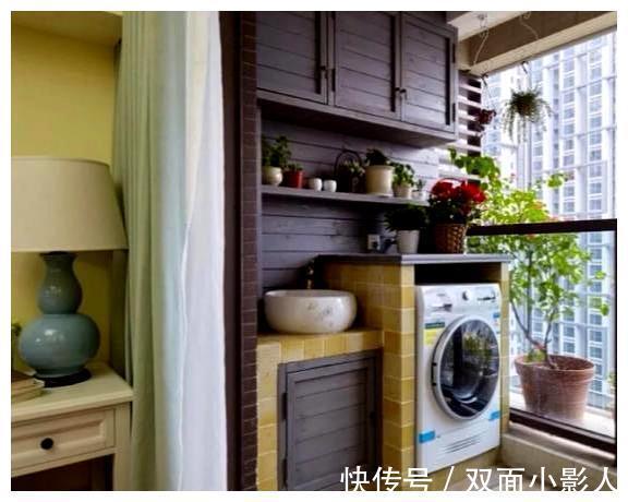 洗衣池|阳台光晒衣服太浪费，砖砌洗衣台，也是不错的设计