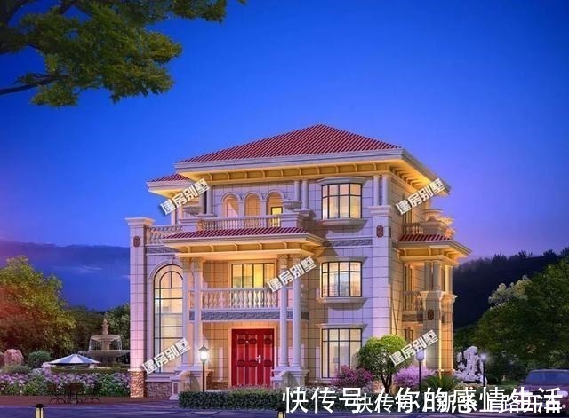 客厅|很豪华的一栋农村欧式别墅，客厅挑空，配旋转楼梯很大气！