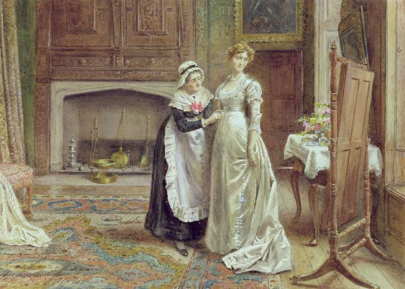 丹泽尔&英国风俗画家: 乔治·古德温描绘的生活场景肖像油画作品