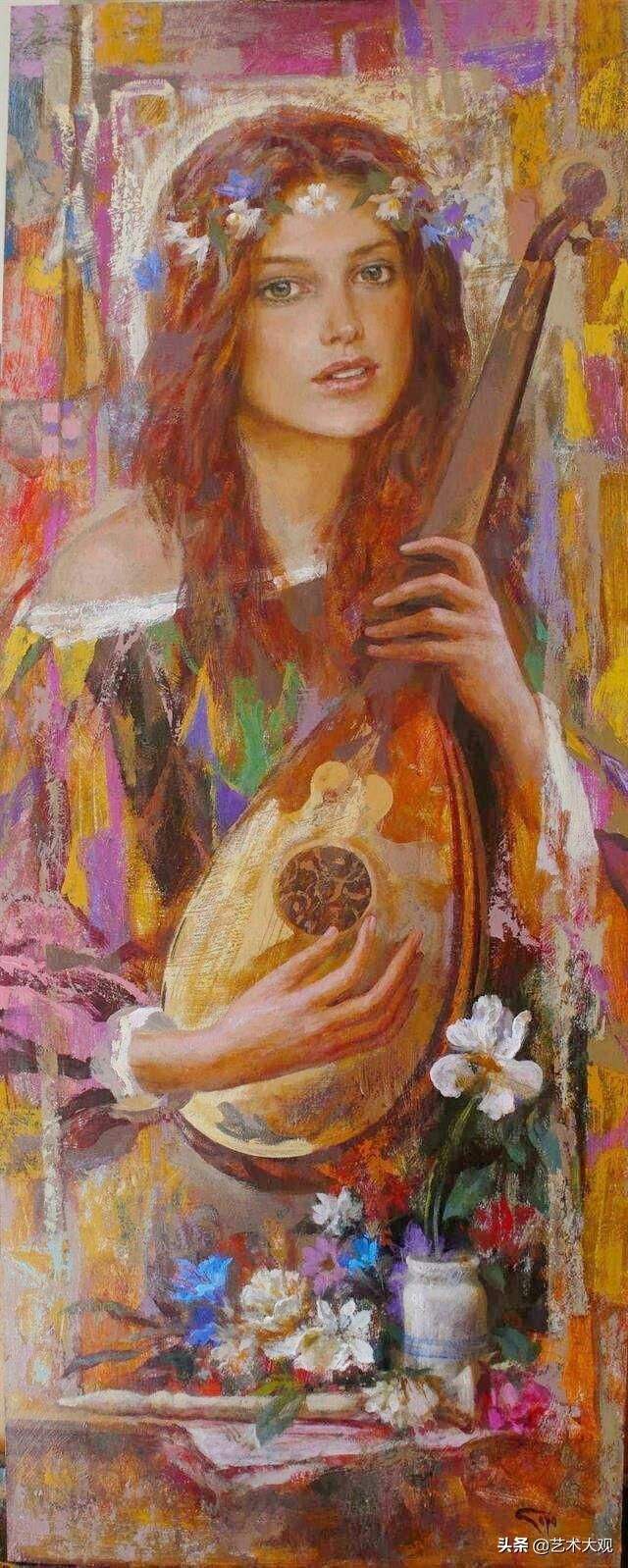 班牙!美丽的西班牙女郎英国浪漫主义画家女性人物油画欣赏