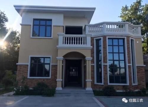 别墅|面宽16.5米,6室1厅带车库露台,农村老家盖套这样的房子好看又实用