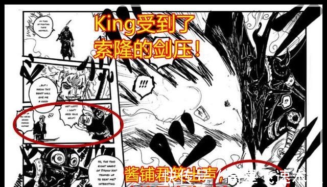 路飞|海贼王漫画同人版山治败给了King,索隆急忙拦住了King