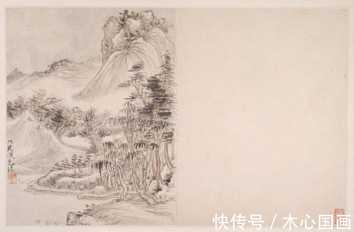 恽寿平&恽寿平《仿宋元诸家山水册》欣赏:平淡超逸