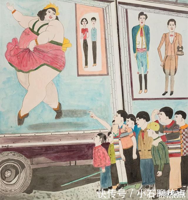 邵炳凤70多岁农村老太,意外拿起孙子画笔,练成国际画家