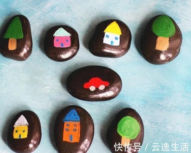 彩纸!捡些石头回家,再也不为手工课作业愁附5个DIY石头彩绘教程