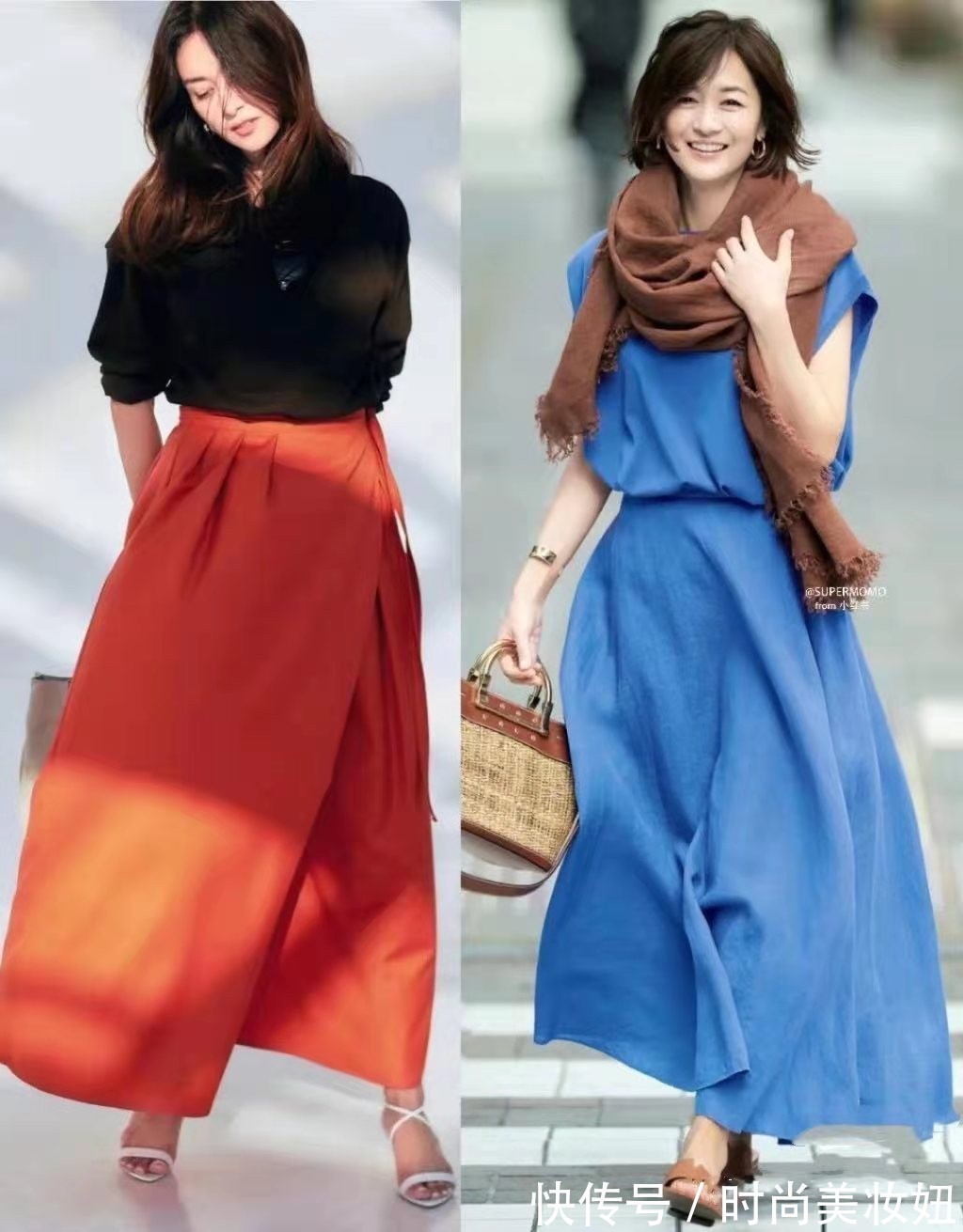 巧克力色|四五十岁的女人,可以多穿这4种“亮丽色”,优雅减龄还衬肤