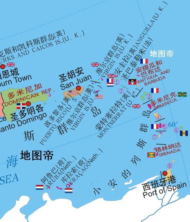 法国在加勒比海还占有哪些岛屿？