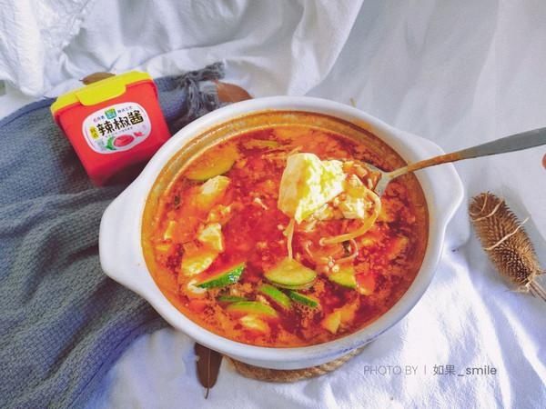 #暖冬酱在手，嗨吃部队锅#韩式豆腐汤
