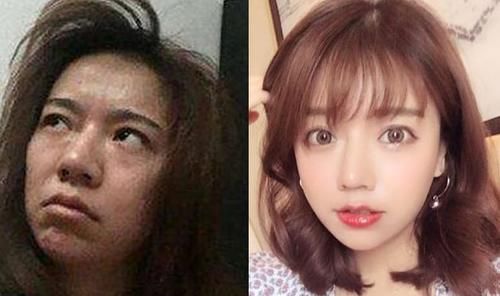 女大学生化妆前VS化妆后，效果堪比整容，男朋友看不出是同一人