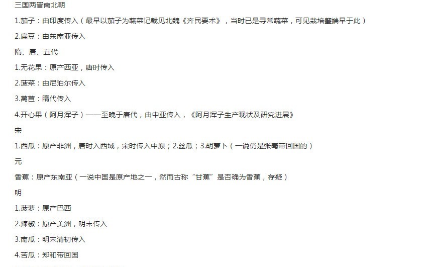 客官|回秦朝吃顿饭,要么被饿死,要么被气死,附各种食物进中国时间表!