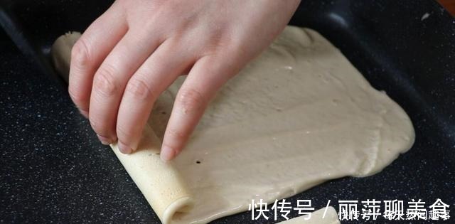 不用烤箱，不用电饭锅，这是用平底锅就能做的蛋糕卷，一次性成功