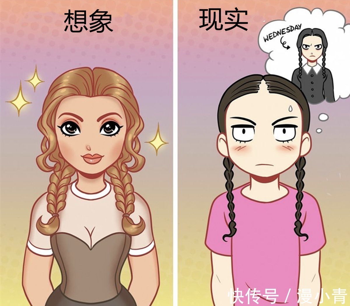 发型|用二次元的方式进行发型对比,为什么同样的发型,却是两种效果