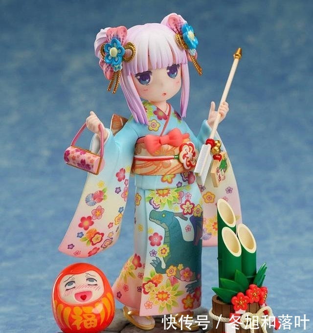 才川|龙女仆要出康娜和服手办,呆萌的样子太可爱,左下角的才川很搞笑