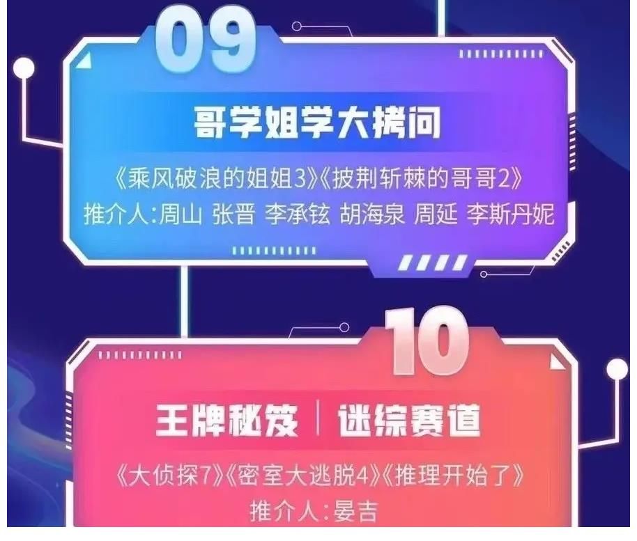 娛樂節目還得看芒果TV，明年片單已正式發布，每一檔都有爆款潛質