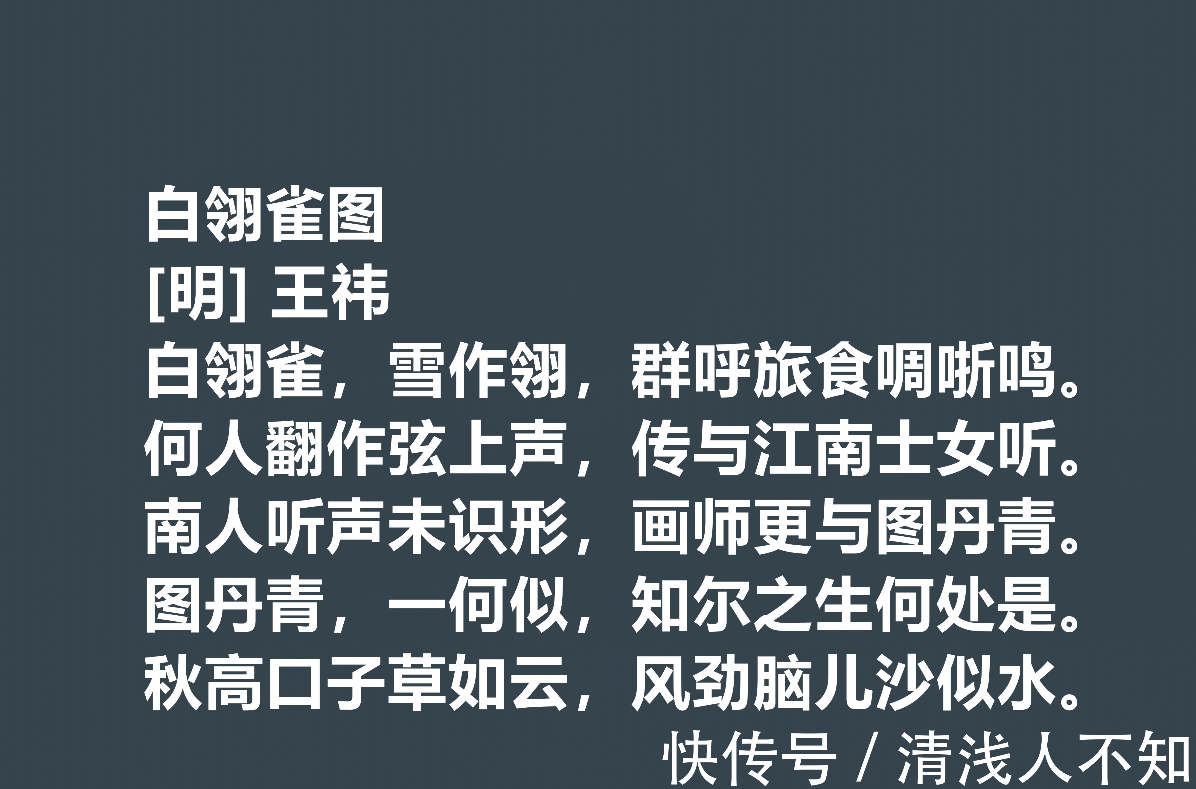 陶靖节@明朝初期文学家，王袆这十首诗作，道理深刻，暗含诗人远大的理想