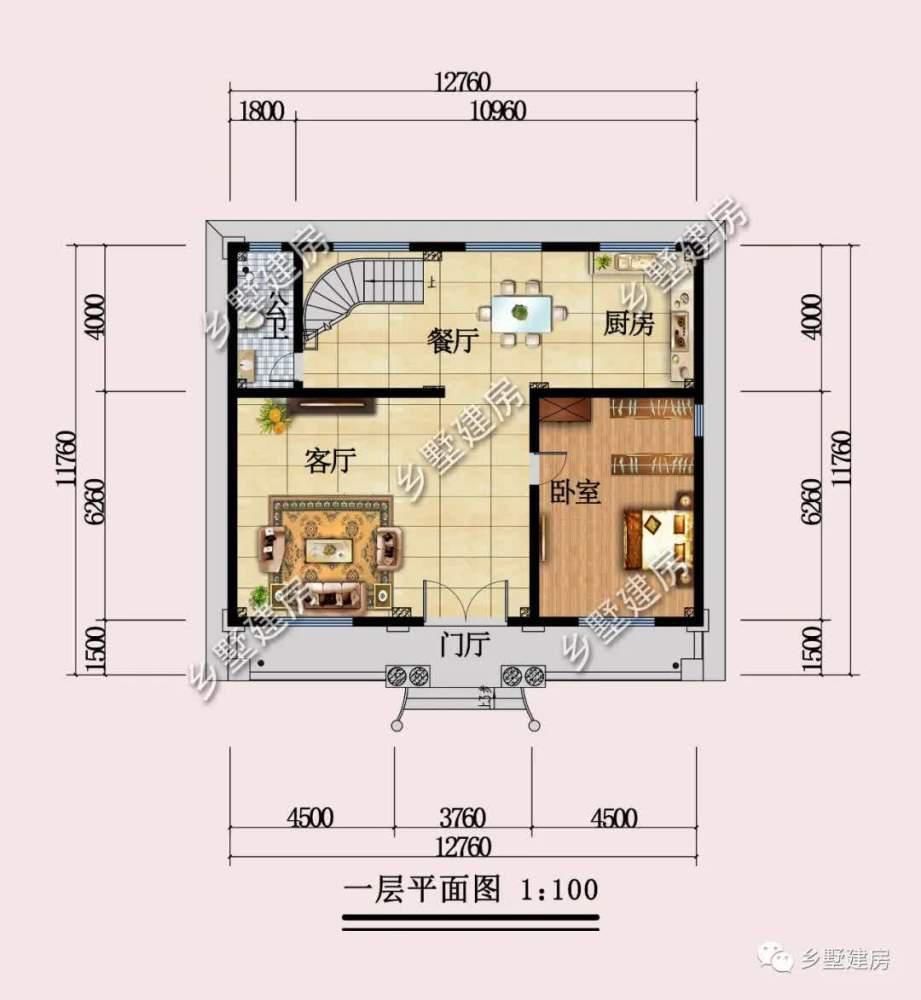 别墅|农村四层自建房，外观时尚华丽，设计两处厨房减少很多小矛盾