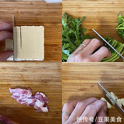 豆腐|#一口新年味，全家享佳味#蒿子杆烧小豆腐