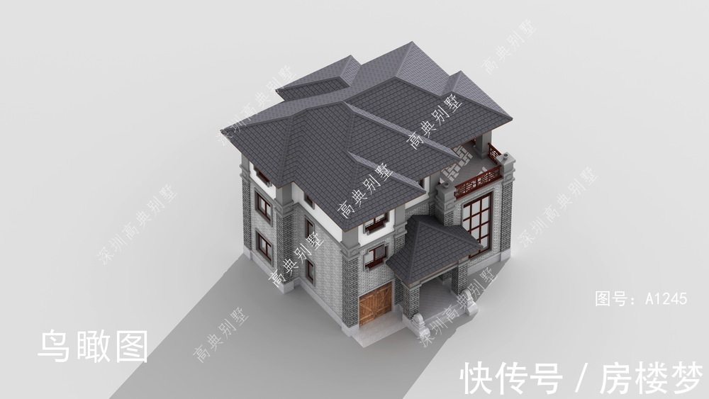 别墅|中式三层别墅，户型方正，四面通风，采光极佳。