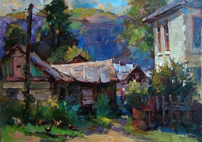 俄罗斯@浓郁的色彩,俄罗斯画家安德烈·米沙金的风景油画(一)