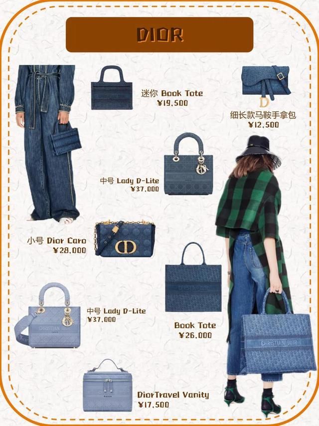 各大牌丹宁风包包合集