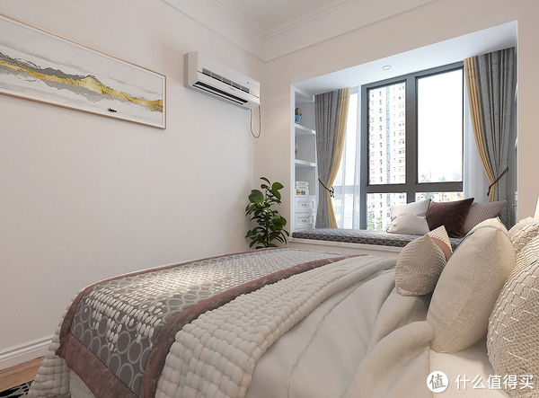 主卧|180㎡四居室精装房改美式风，看了主卧之后真的羡慕，非常的精致