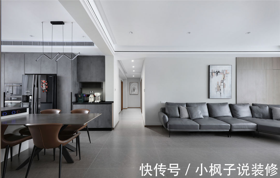 深色|四房里三代人的生活,155㎡简约不花哨,能让家务少一半